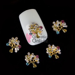 Decoratiuni 3D Metalice 096 Copac Auriu cu Stras 